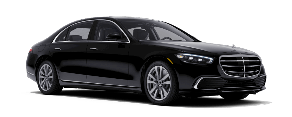 Luxury chauffeur car service in French Riviera. A brand new Mercedes S Class, providing a stylish and comfortable transportation option for clients